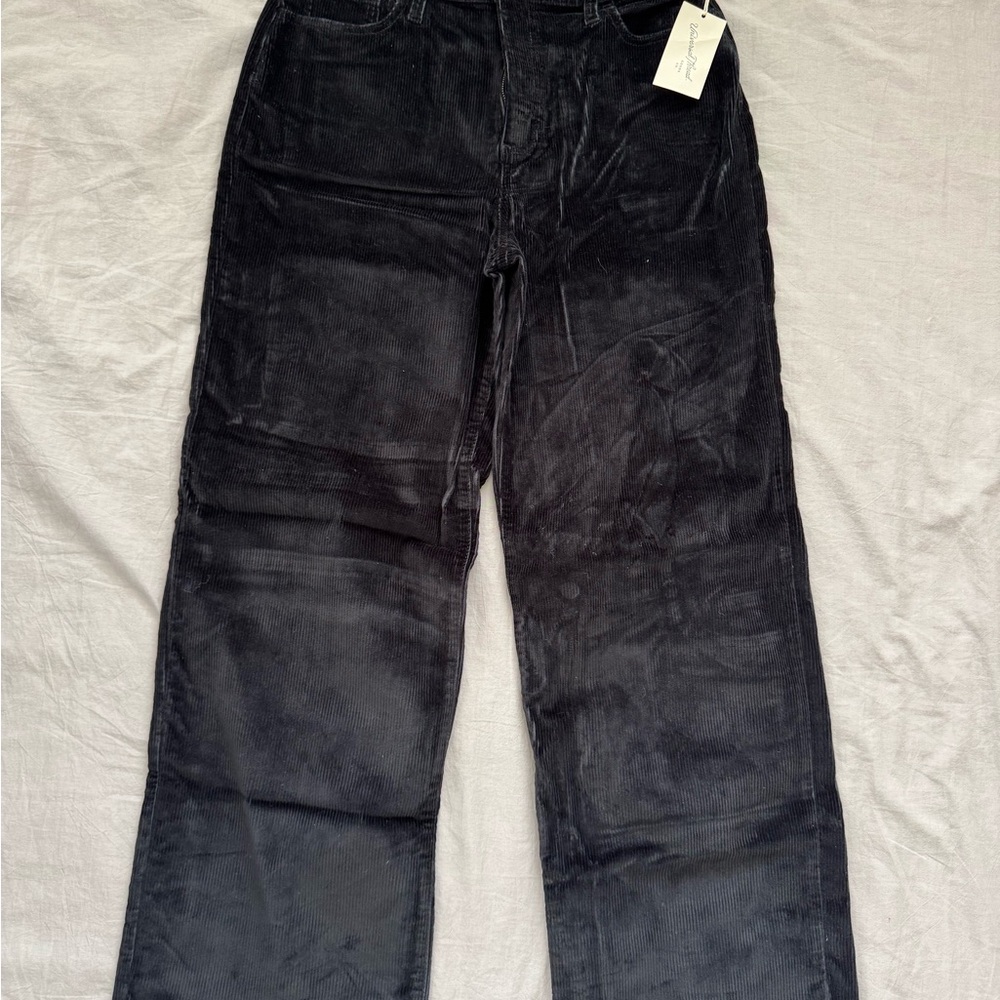 Universal Thread Black Corduroy Wide-Leg Pants
